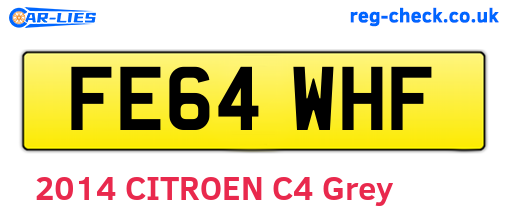 FE64WHF are the vehicle registration plates.
