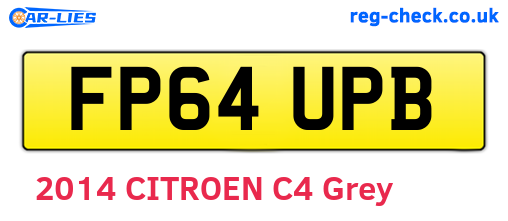 FP64UPB are the vehicle registration plates.