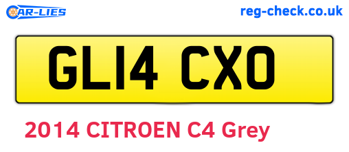 GL14CXO are the vehicle registration plates.