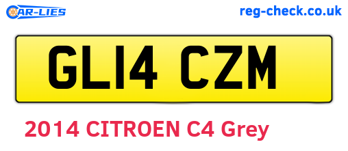 GL14CZM are the vehicle registration plates.