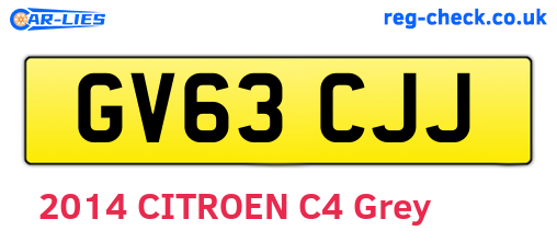 GV63CJJ are the vehicle registration plates.
