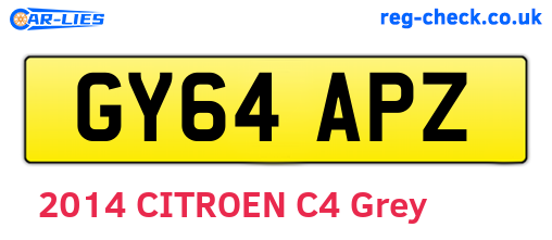 GY64APZ are the vehicle registration plates.