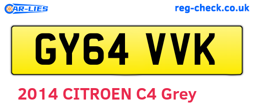 GY64VVK are the vehicle registration plates.