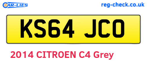 KS64JCO are the vehicle registration plates.