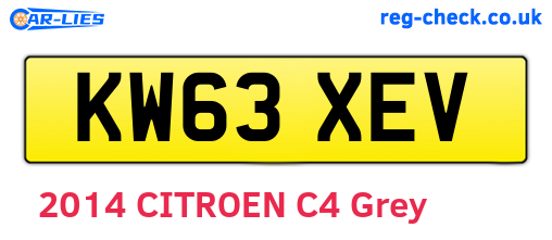 KW63XEV are the vehicle registration plates.