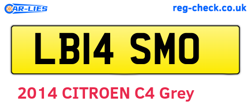 LB14SMO are the vehicle registration plates.