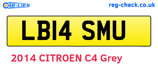 LB14SMU are the vehicle registration plates.