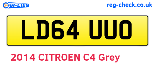 LD64UUO are the vehicle registration plates.