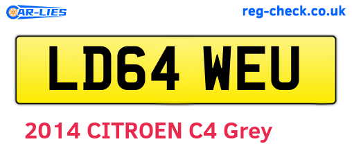 LD64WEU are the vehicle registration plates.
