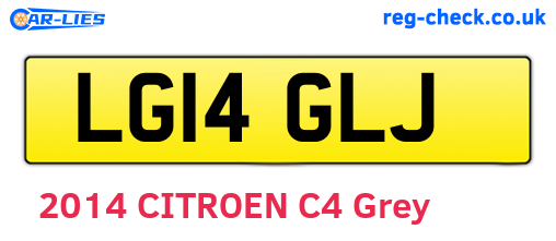 LG14GLJ are the vehicle registration plates.