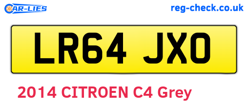 LR64JXO are the vehicle registration plates.