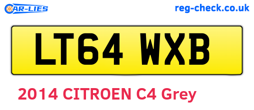 LT64WXB are the vehicle registration plates.