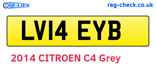 LV14EYB are the vehicle registration plates.