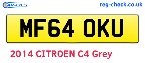 MF64OKU are the vehicle registration plates.