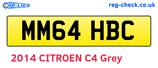 MM64HBC are the vehicle registration plates.