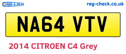 NA64VTV are the vehicle registration plates.