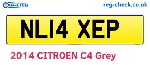 NL14XEP are the vehicle registration plates.