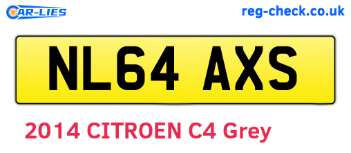 NL64AXS are the vehicle registration plates.