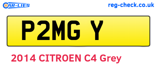P2MGY are the vehicle registration plates.