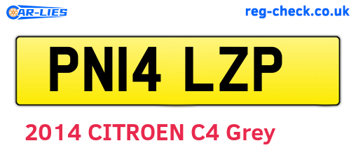PN14LZP are the vehicle registration plates.