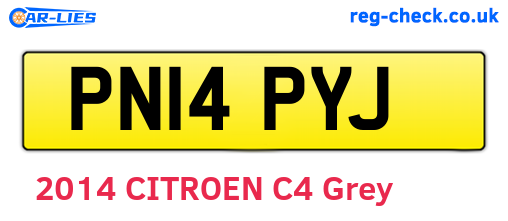 PN14PYJ are the vehicle registration plates.