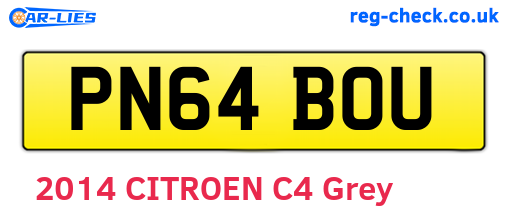 PN64BOU are the vehicle registration plates.