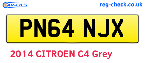 PN64NJX are the vehicle registration plates.