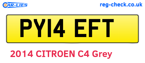 PY14EFT are the vehicle registration plates.