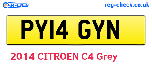 PY14GYN are the vehicle registration plates.
