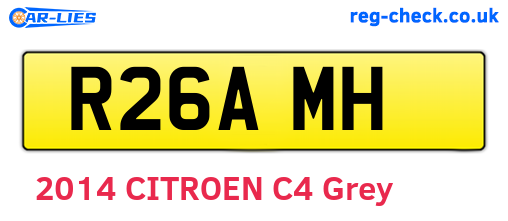 R26AMH are the vehicle registration plates.