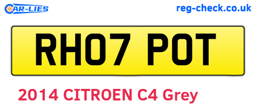 RH07POT are the vehicle registration plates.