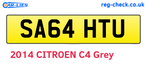 SA64HTU are the vehicle registration plates.