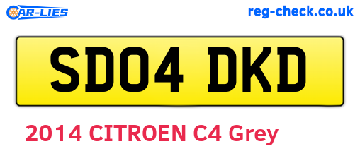 SD04DKD are the vehicle registration plates.