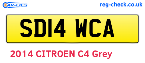 SD14WCA are the vehicle registration plates.