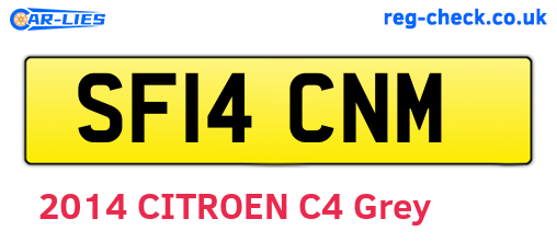 SF14CNM are the vehicle registration plates.