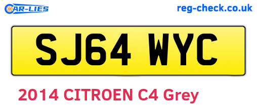 SJ64WYC are the vehicle registration plates.