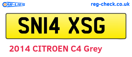 SN14XSG are the vehicle registration plates.