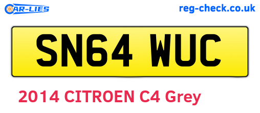 SN64WUC are the vehicle registration plates.