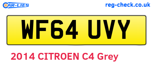 WF64UVY are the vehicle registration plates.