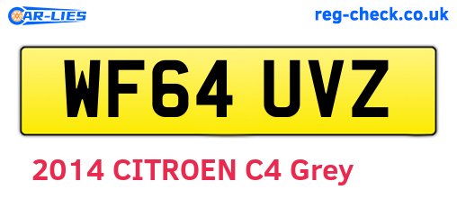WF64UVZ are the vehicle registration plates.