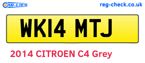 WK14MTJ are the vehicle registration plates.