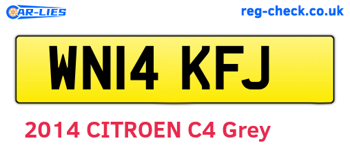WN14KFJ are the vehicle registration plates.