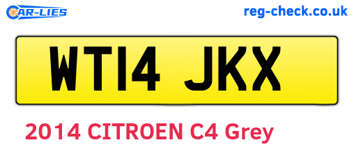 WT14JKX are the vehicle registration plates.