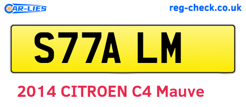 S77ALM are the vehicle registration plates.
