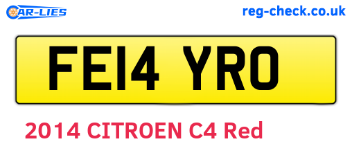 FE14YRO are the vehicle registration plates.