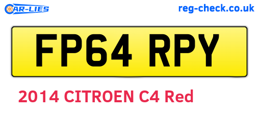 FP64RPY are the vehicle registration plates.