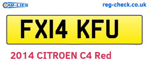 FX14KFU are the vehicle registration plates.