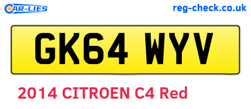 GK64WYV are the vehicle registration plates.