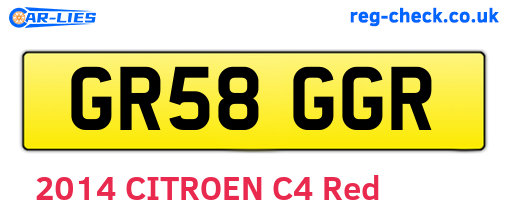GR58GGR are the vehicle registration plates.