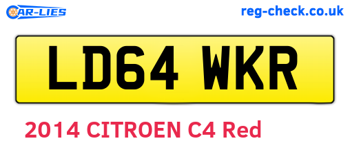 LD64WKR are the vehicle registration plates.